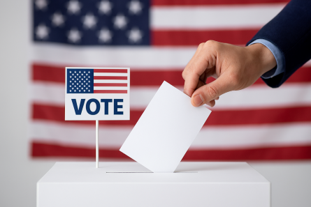 picture depicting a hand voting